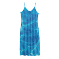Blue Water Surface Print Jersey Midi Cami Dress