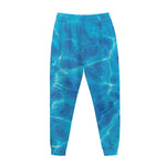 Blue Water Surface Print Jogger Pants