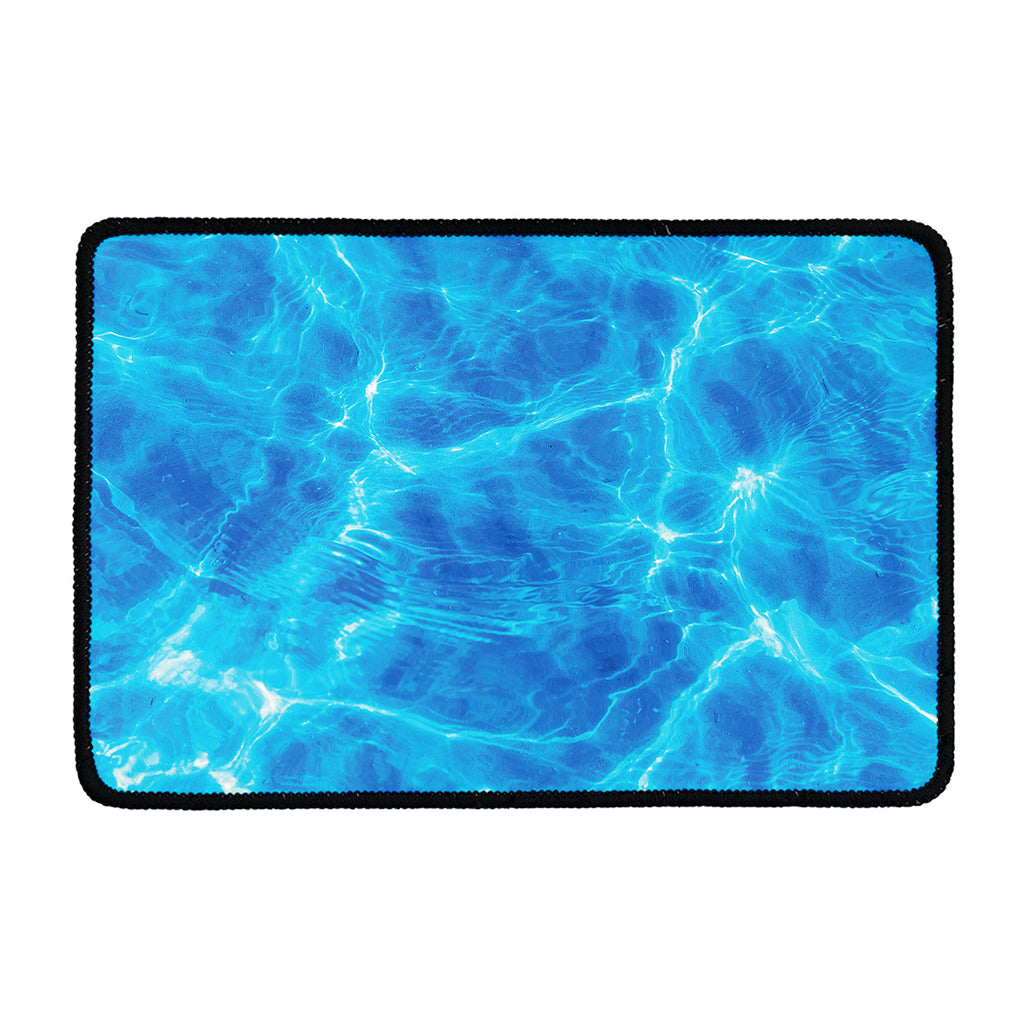 Blue Water Surface Print Kitchen Mat