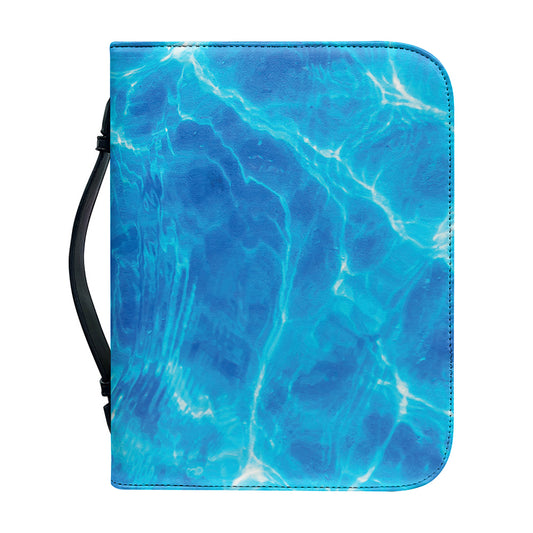 Blue Water Surface Print Leather Bible Cover