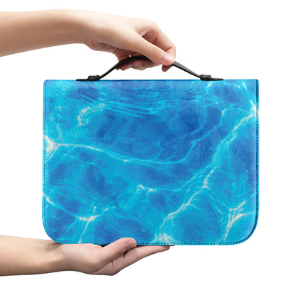 Blue Water Surface Print Leather Bible Cover