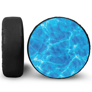 Blue Water Surface Print Leather Spare Tire Cover