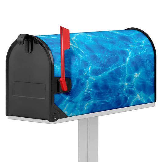 Blue Water Surface Print Mailbox Cover