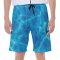 Blue Water Surface Print Men's Beach Shorts