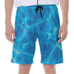 Blue Water Surface Print Men's Beach Shorts