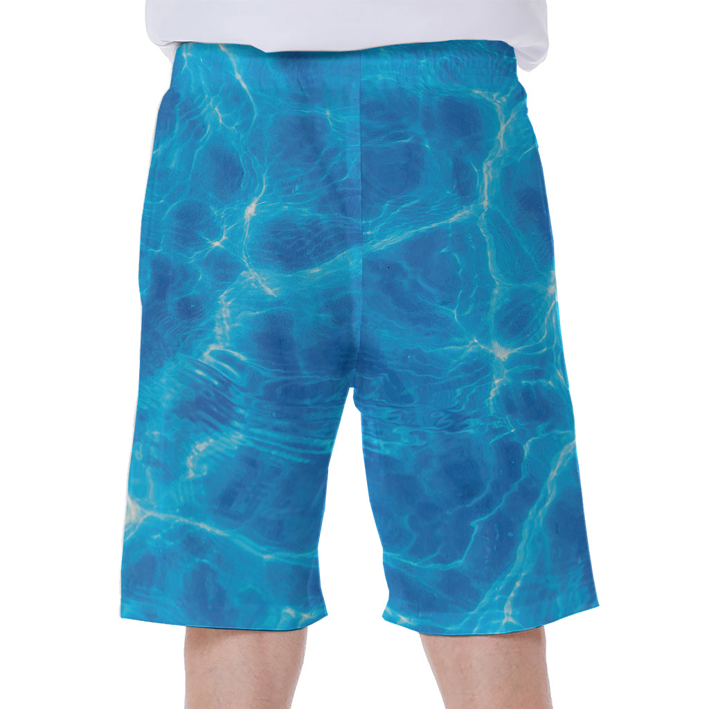 Blue Water Surface Print Men's Beach Shorts