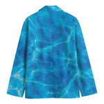 Blue Water Surface Print Men's Blazer