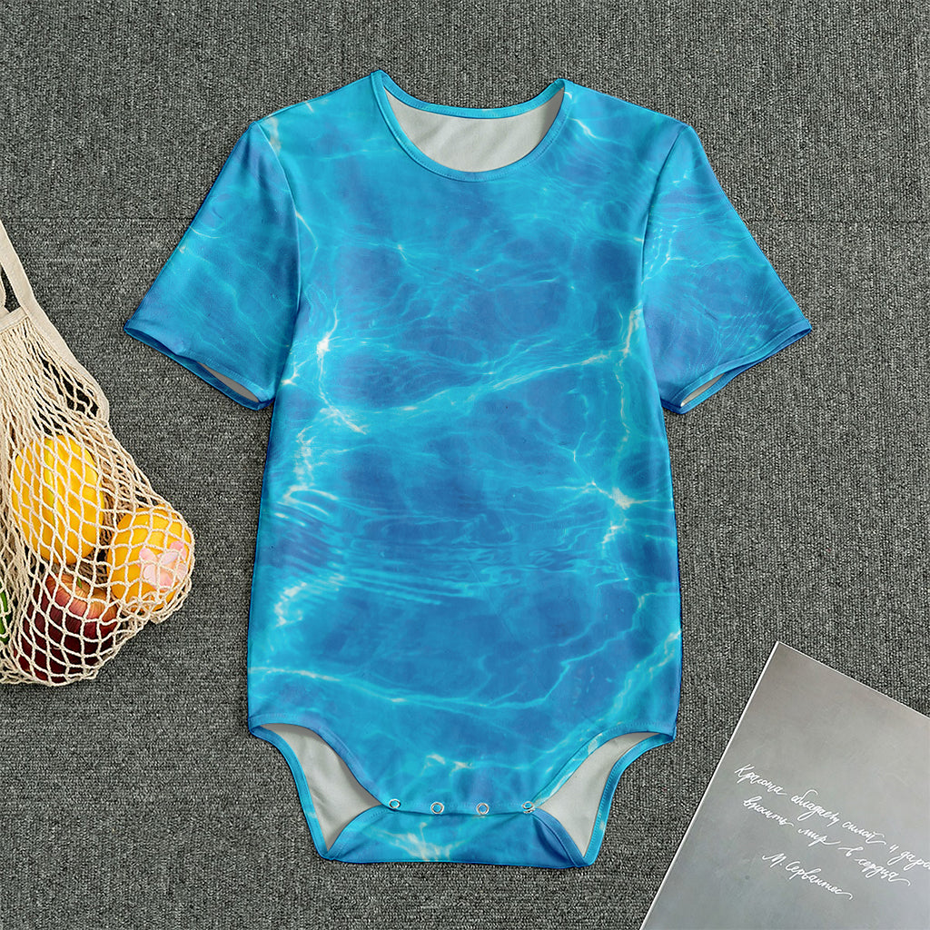 Blue Water Surface Print Men's Bodysuit
