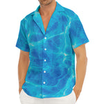 Blue Water Surface Print Men's Deep V-Neck Shirt