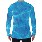 Blue Water Surface Print Men's Long Sleeve T-Shirt