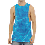 Blue Water Surface Print Men's Muscle Tank Top