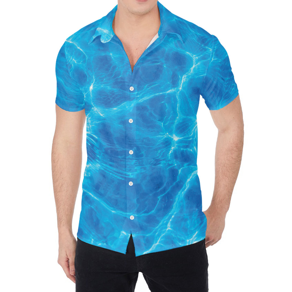Blue Water Surface Print Men's Shirt