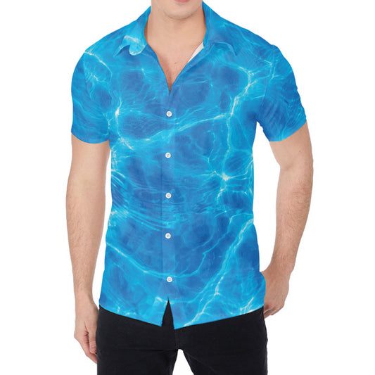 Blue Water Surface Print Men's Shirt