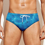 Blue Water Surface Print Men's Swim Briefs