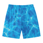 Blue Water Surface Print Men's Swim Trunks