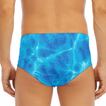Blue Water Surface Print Men's Triangle Swim Briefs