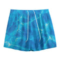 Blue Water Surface Print Mesh Shorts