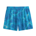 Blue Water Surface Print Mesh Shorts