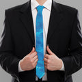 Blue Water Surface Print Necktie