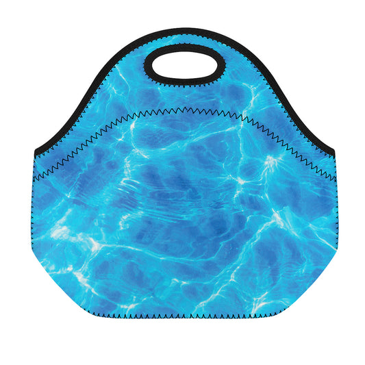 Blue Water Surface Print Neoprene Lunch Bag