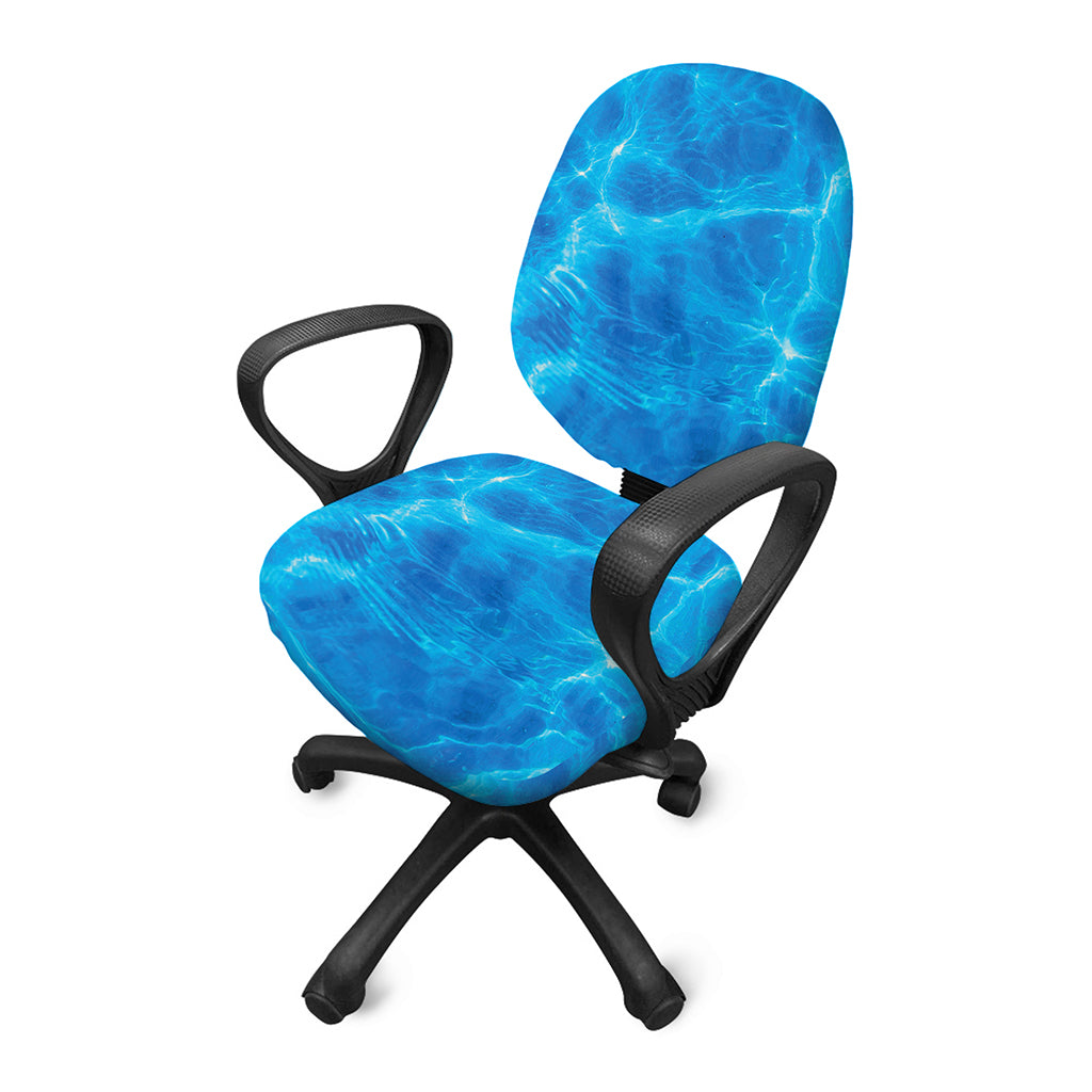 Blue Water Surface Print Office Chair Cover