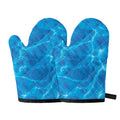 Blue Water Surface Print Oven Mitts