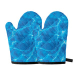Blue Water Surface Print Oven Mitts