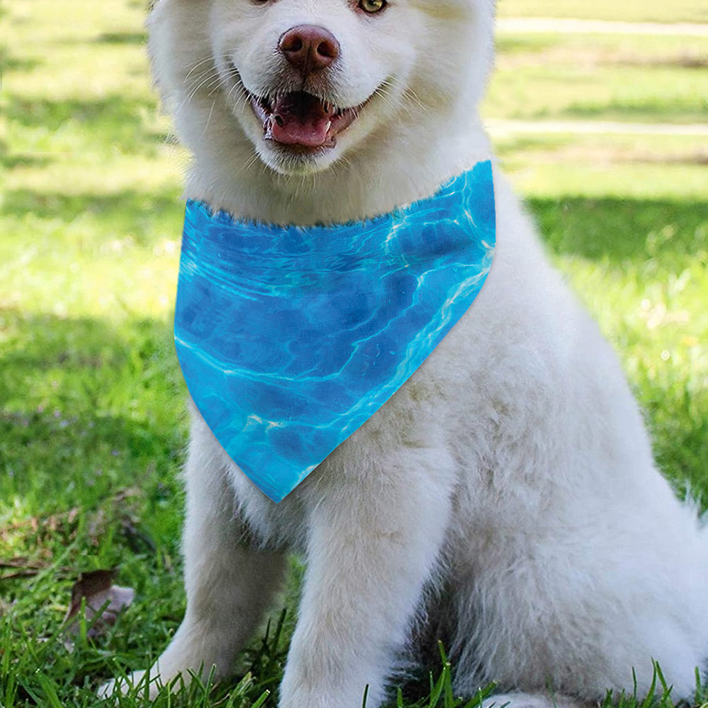 Blue Water Surface Print Over The Collar Dog Bandana