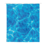Blue Water Surface Print Polyester Shower Curtain
