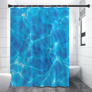 Blue Water Surface Print Premium Shower Curtain