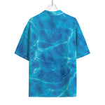 Blue Water Surface Print Rayon Hawaiian Shirt