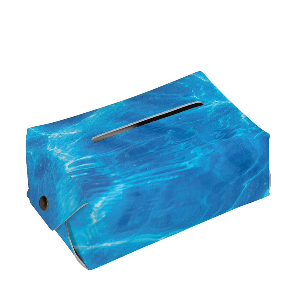 Blue Water Surface Print Rectangle Tissue Box Cover