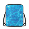 Blue Water Surface Print Rectangular Crossbody Bag