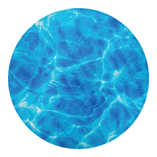 Blue Water Surface Print Round Blanket