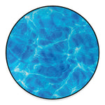Blue Water Surface Print Round Floor Mat