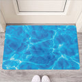 Blue Water Surface Print Rubber Doormat