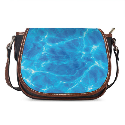 Blue Water Surface Print Saddle Bag