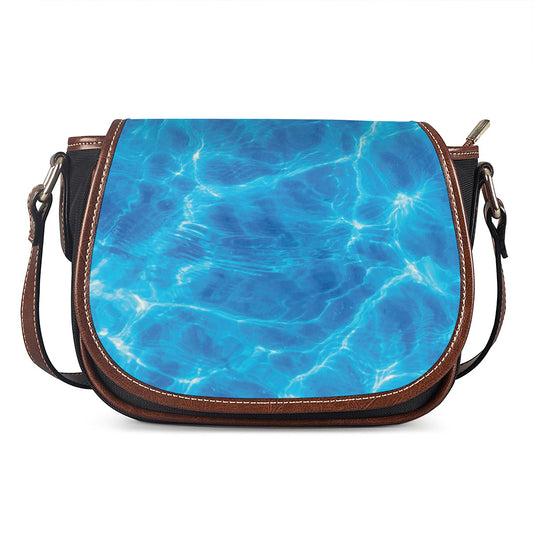 Blue Water Surface Print Saddle Bag