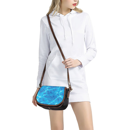 Blue Water Surface Print Saddle Bag