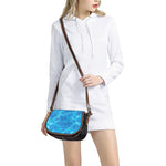 Blue Water Surface Print Saddle Bag
