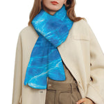 Blue Water Surface Print Scarf