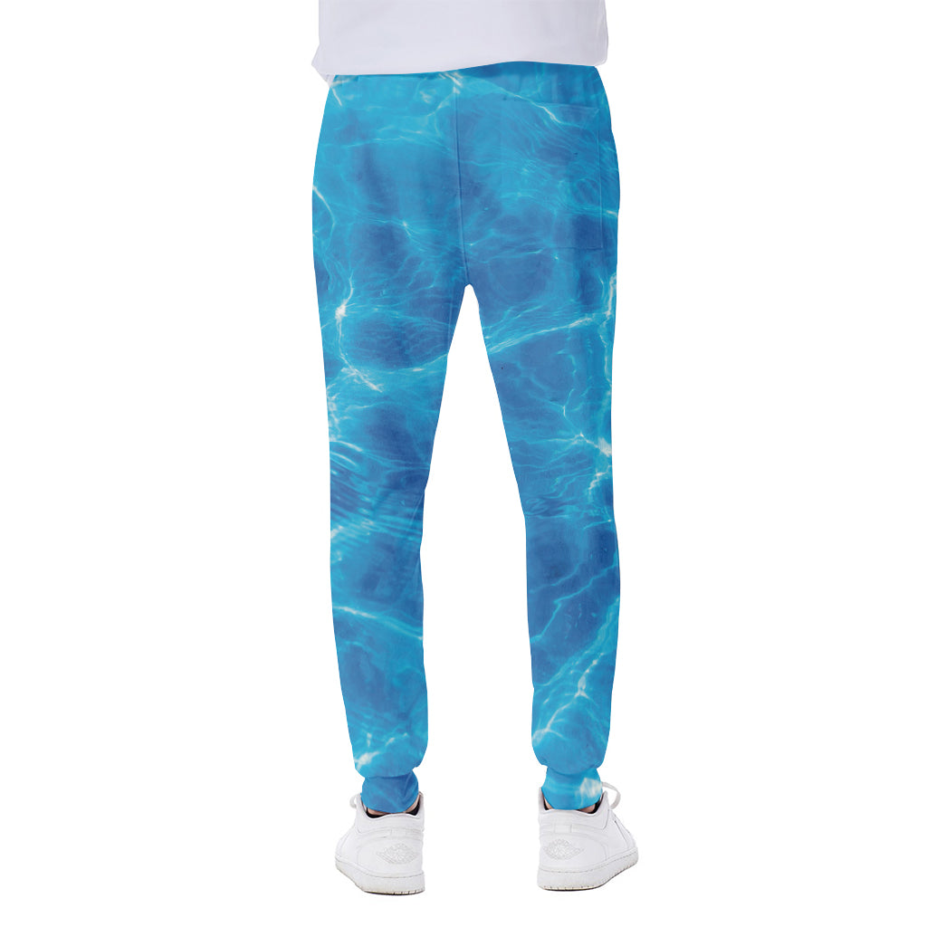 Blue Water Surface Print Scuba Joggers