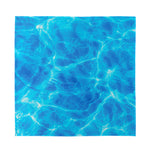 Blue Water Surface Print Silk Bandana
