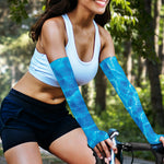 Blue Water Surface Print Sun Protection Arm Sleeves