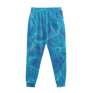 Blue Water Surface Print Sweatpants