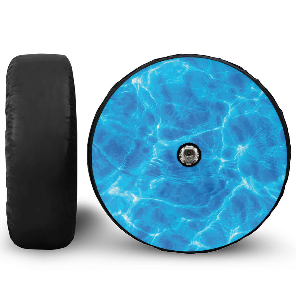 Blue Water Surface Print Tire Cover With Camera Hole