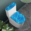 Blue Water Surface Print Toilet Lid And Tank Cover Set