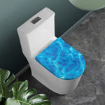 Blue Water Surface Print Toilet Lid Cover