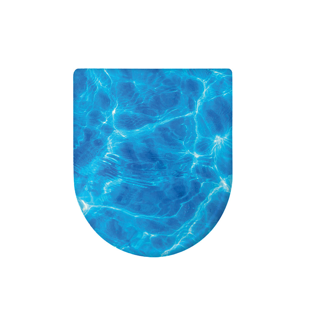 Blue Water Surface Print Toilet Lid Cover