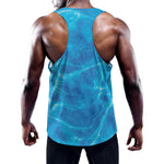 Blue Water Surface Print Training Tank Top